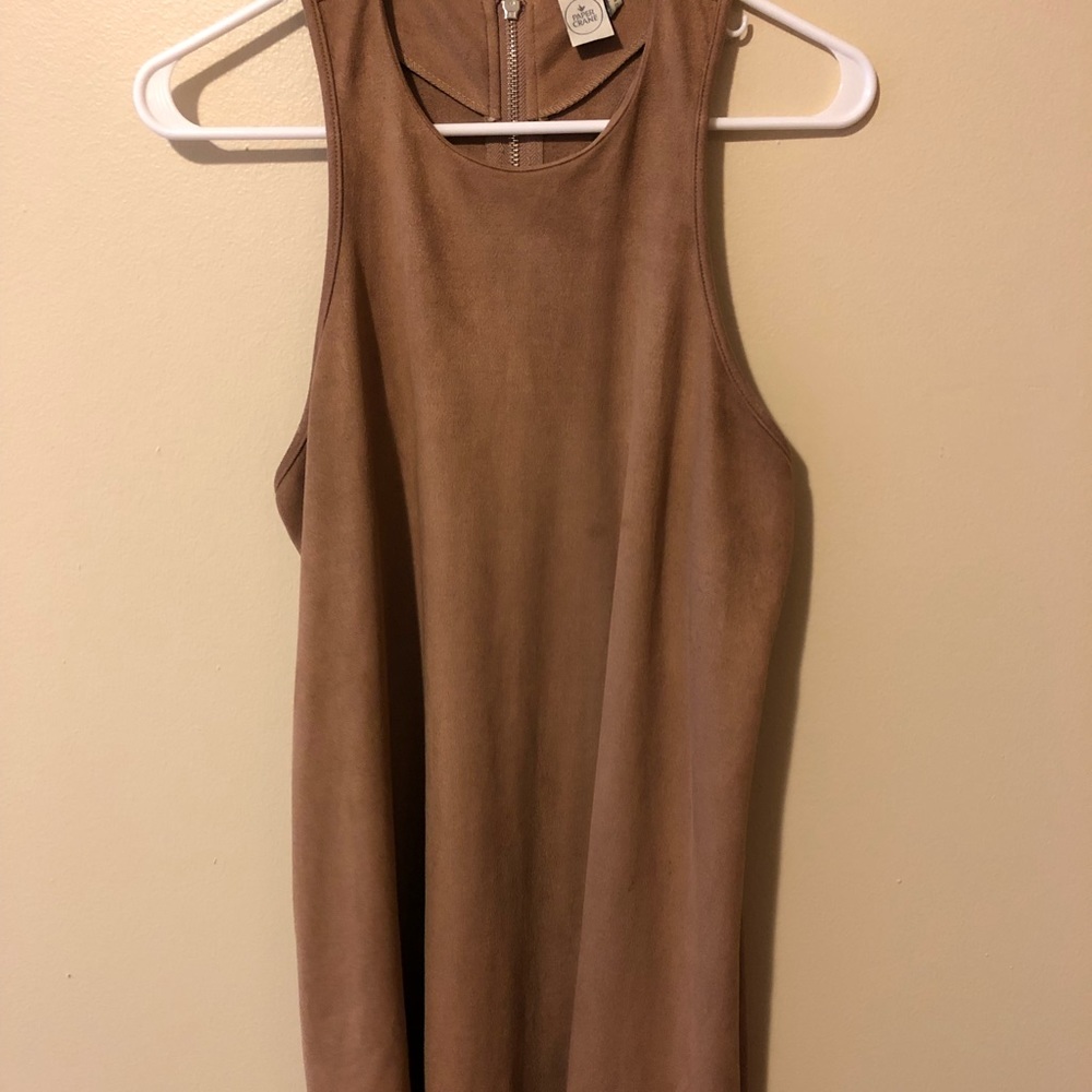 Suede swing dress